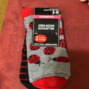 Women’s socks lady bugs and strips new
